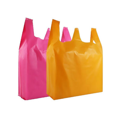 ποιότητας  30μm Heavy Duty Plastic Vest Carrier Bags LDPE For Restaurants εργοστάσιο