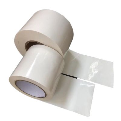Λευκή ταινία περιτύλιξης LDPE 100mm πλάτος 30m μήκος με πλαστικό πυρήνα 3'