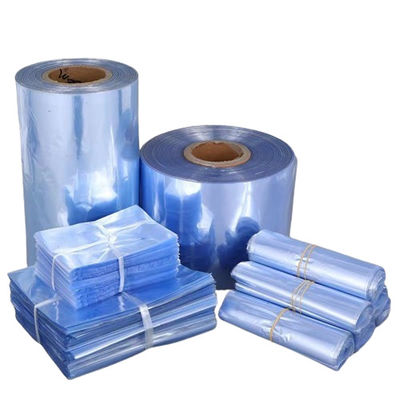 Κρυστάλλινο κεντροπλέσιμο PVC διαφανές ρολό ταινίας συρρικνωτικού περιτύλιξης για συσκευασία