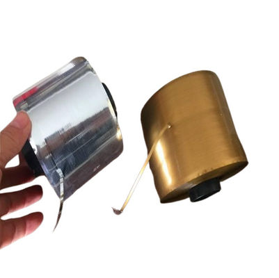 Ασημένια και χρυσή ταινία σχήμα Bobbin Tear στενό πλάτος Εύκολη εφαρμογή