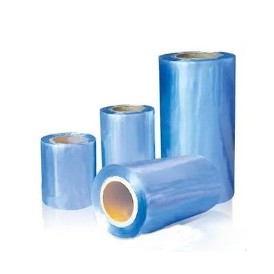 Διαφανής μπλε ταινία συρρίκνωσης PVC Τράκωση ≥45Mpa 350mm-810mm